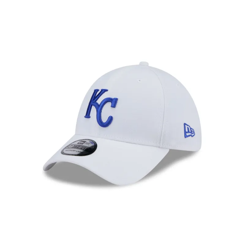 Kansas City Royals Optic White 39THIRTY Stretch Fit Hat sold by New Era