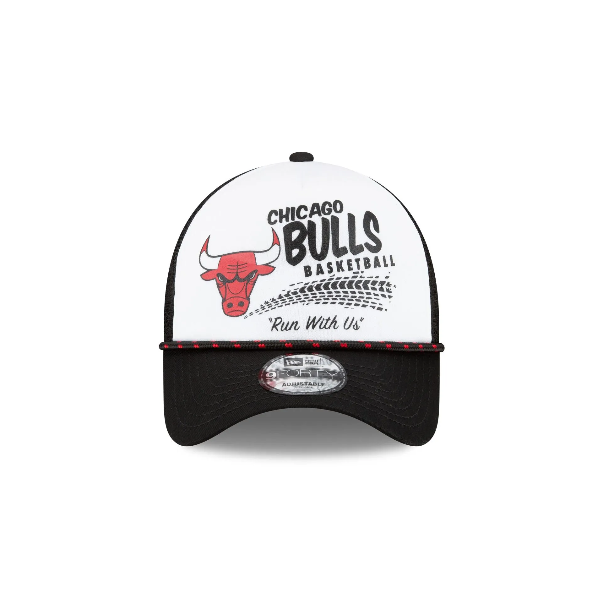 Chicago Bulls 2024 Rally Drive White 9FORTY A-Frame Trucker Hat sold by New Era product image thumbnail 2