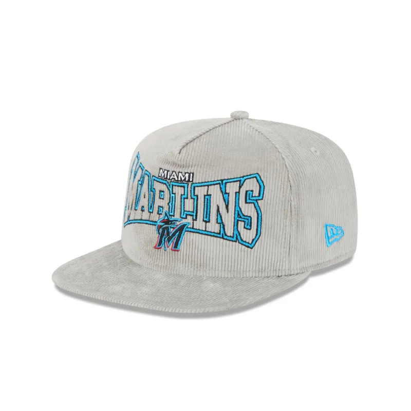 Miami Marlins Gray Cord Golfer Hat sold by New Era