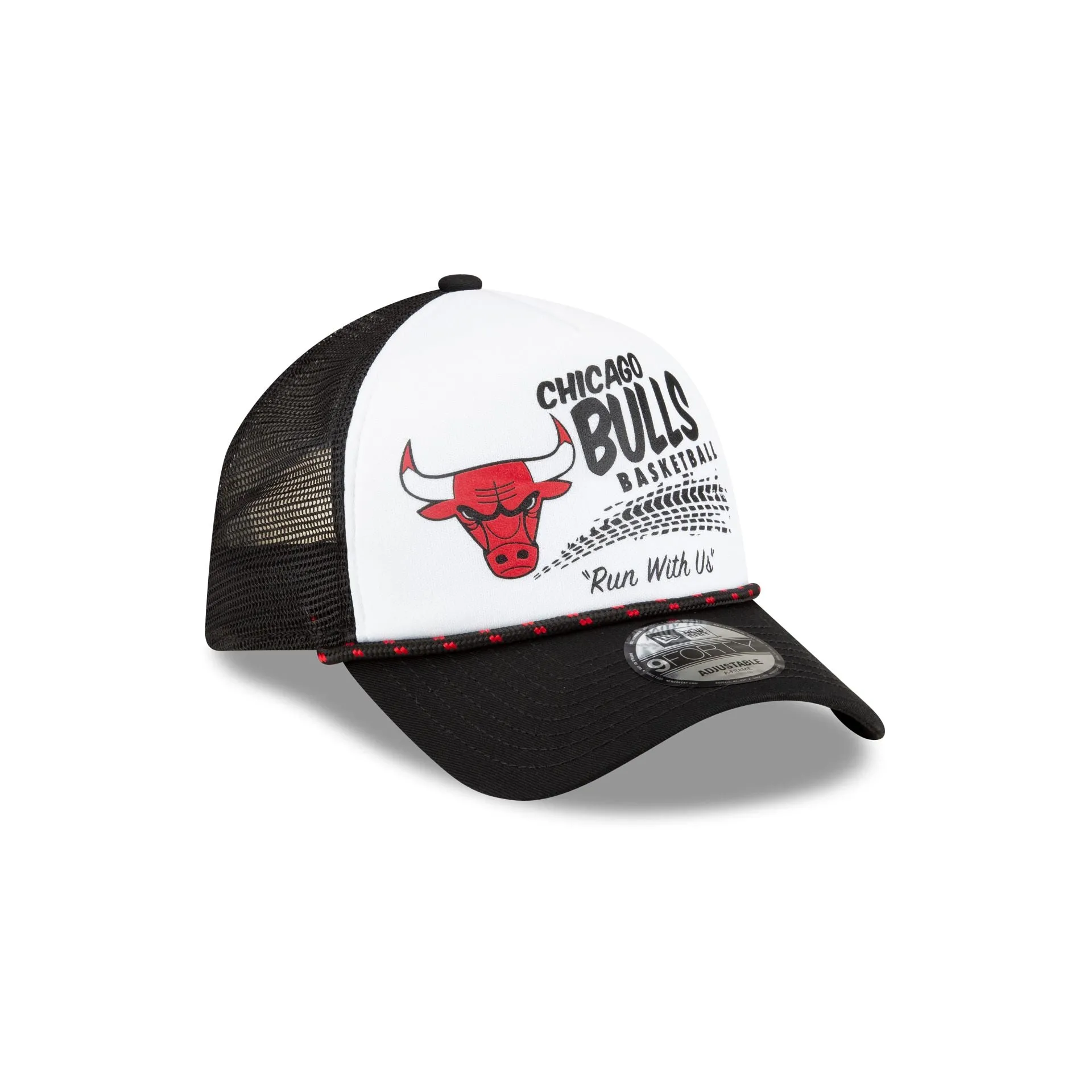 Chicago Bulls 2024 Rally Drive White 9FORTY A-Frame Trucker Hat sold by New Era product image thumbnail 3