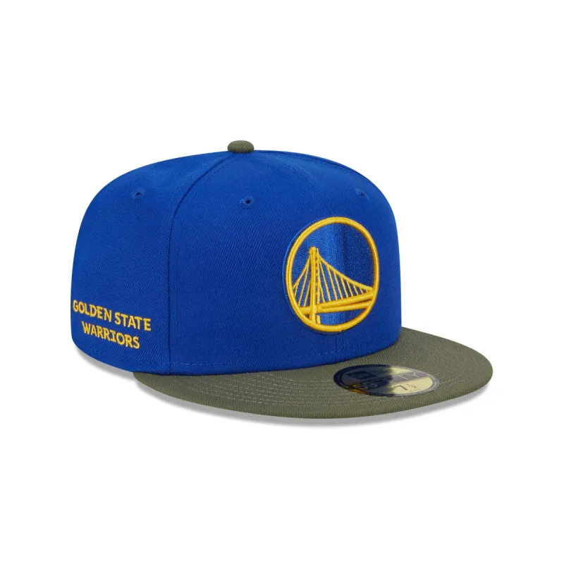 Golden State Warriors Olive Visor 59FIFTY Fitted Hat sold by New Era