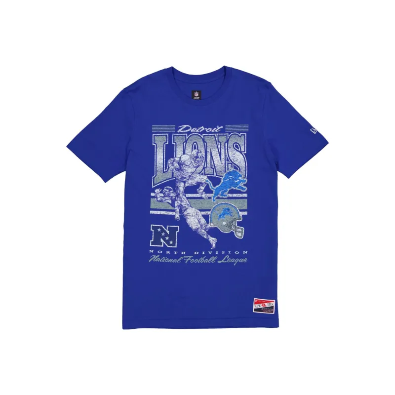 Detroit Lions Throwback Distress T-Shirt sold by New Era