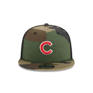 Chicago Cubs Camo 9FIFTY Trucker Snapback Hat sold by New Era