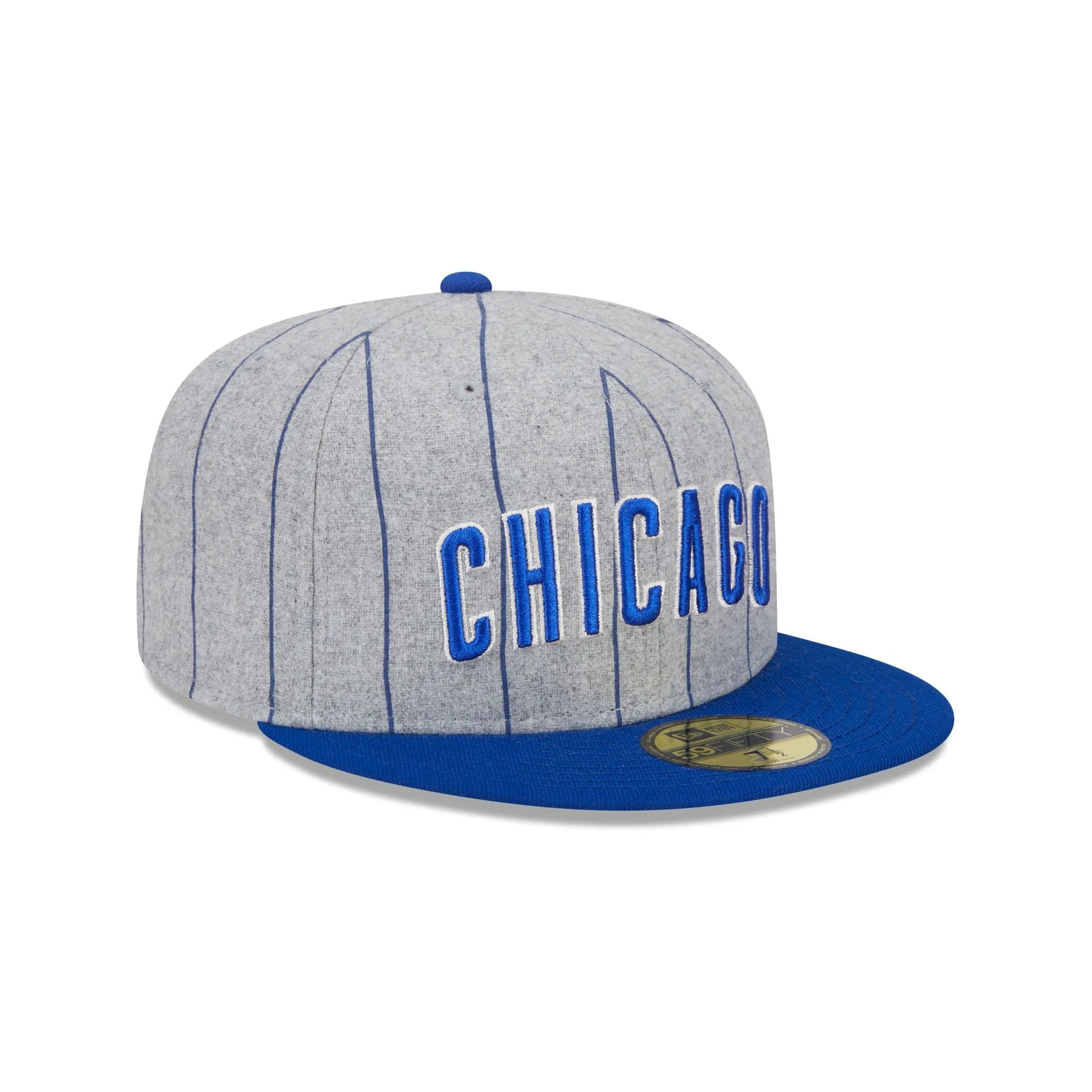 Chicago Cubs Heather Pinstripe 59FIFTY Fitted Hat sold by New Era product image thumbnail 3