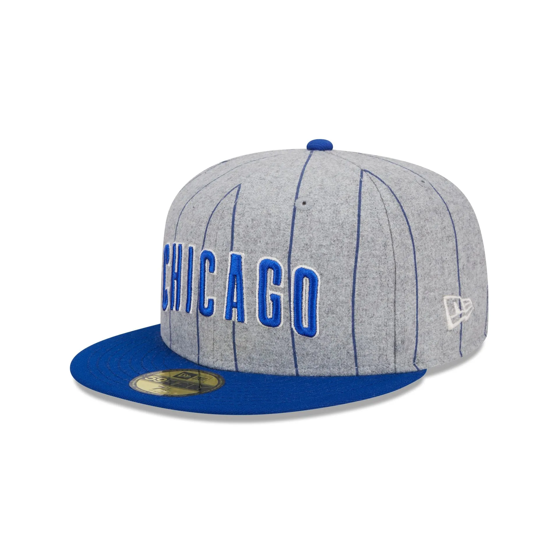 Chicago Cubs Heather Pinstripe 59FIFTY Fitted Hat sold by New Era
