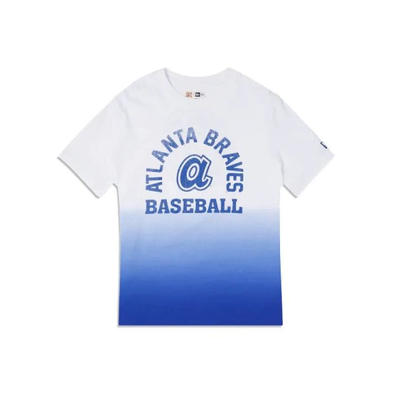 Atlanta Braves Throwback Dip Dye T-Shirt sold by New Era
