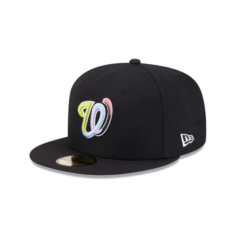 Washington Nationals Color Pack Black 59FIFTY Fitted Hat sold by New Era