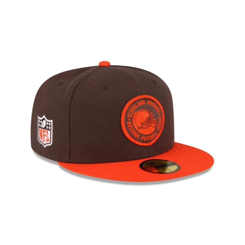 Cleveland Browns 2023 Sideline Team Patch 59FIFTY Fitted Hat sold by New Era