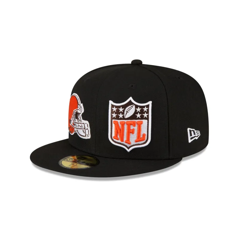 Cleveland Browns 2023 Sideline Black 59FIFTY Fitted Hat sold by New Era