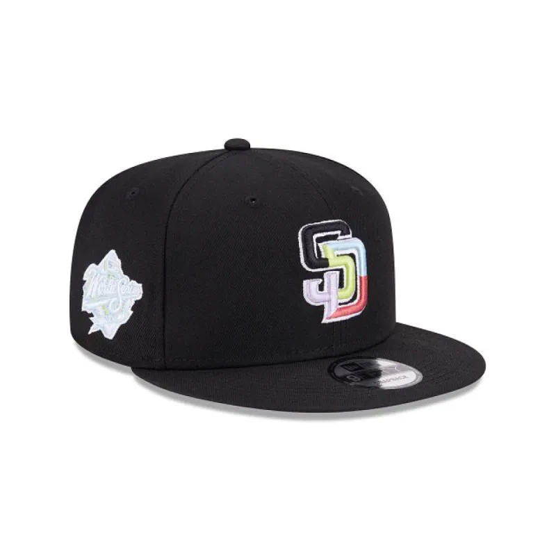 San Diego Padres Color Pack Black 9FIFTY Snapback Hat sold by New Era