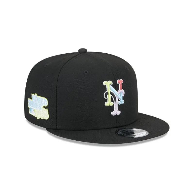 New York Mets Color Pack Black 9FIFTY Snapback Hat sold by New Era