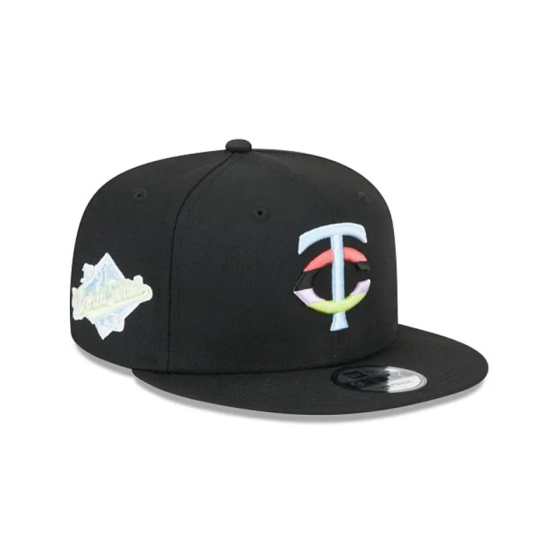 Minnesota Twins Color Pack Black 9FIFTY Snapback Hat sold by New Era