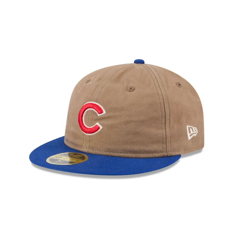 Chicago Cubs Wax Canvas Retro Crown 59FIFTY Fitted Hat sold by New Era