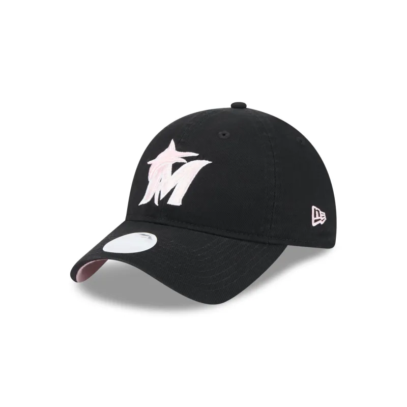 Miami Marlins Mother's Day 2024 Women's 9TWENTY Adjustable Hat sold by New Era