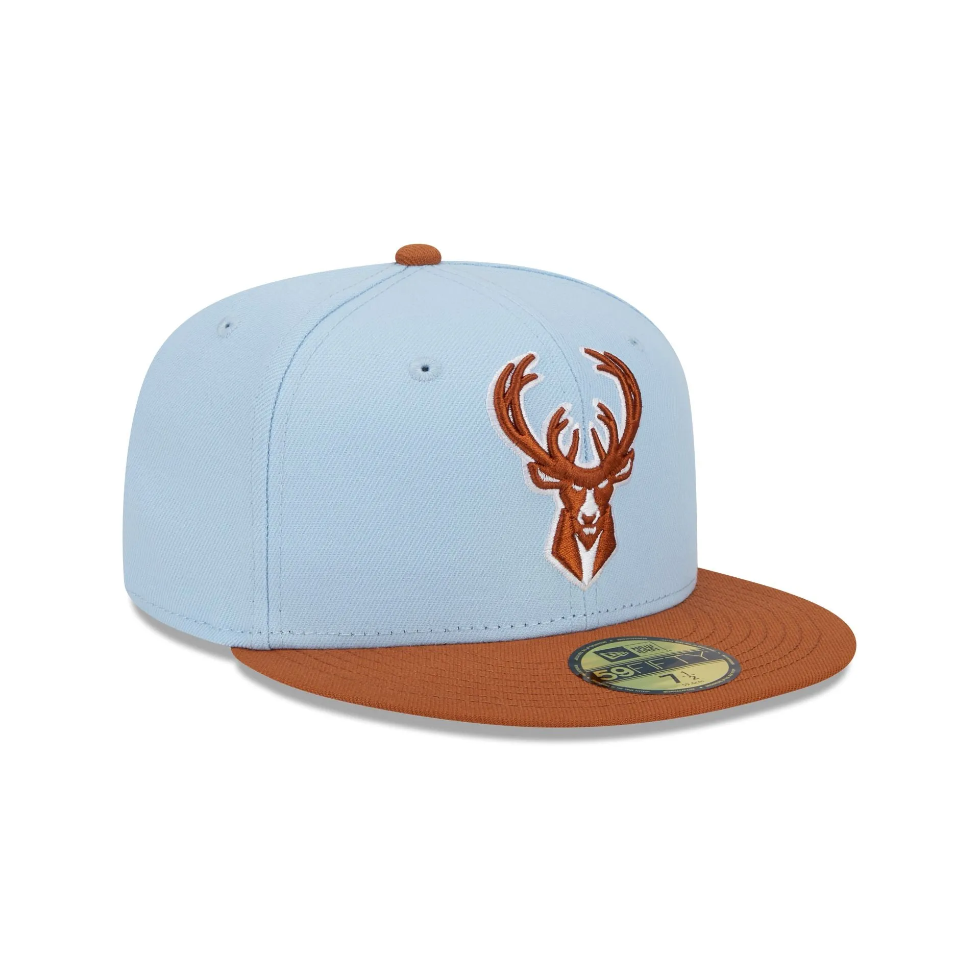 Milwaukee Bucks Color Pack Glacial Blue 59FIFTY Fitted Hat sold by New Era product image thumbnail 3