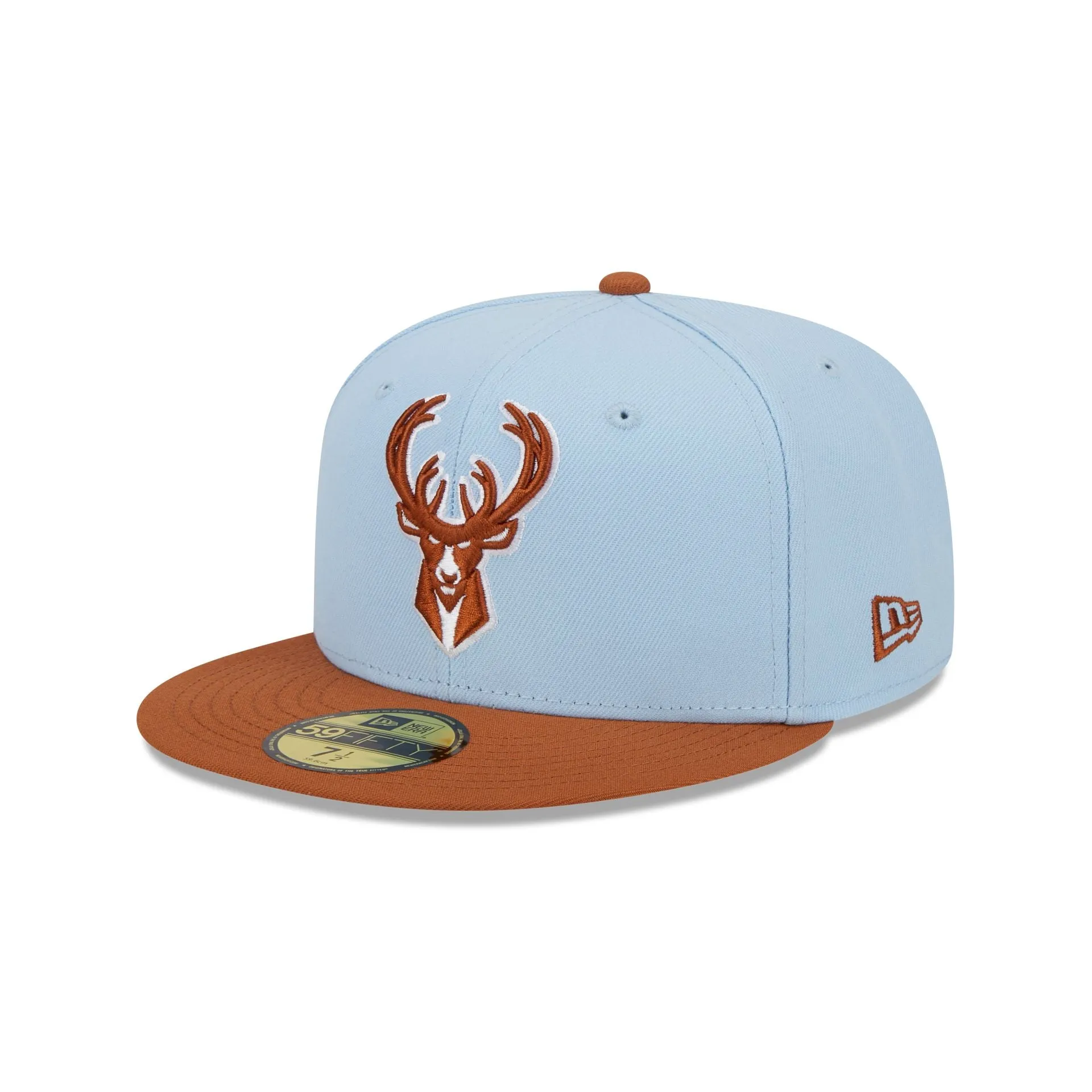 Milwaukee Bucks Color Pack Glacial Blue 59FIFTY Fitted Hat sold by New Era
