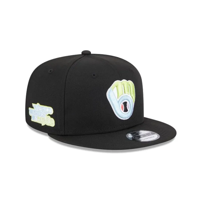 Milwaukee Brewers Color Pack Black 9FIFTY Snapback Hat sold by New Era