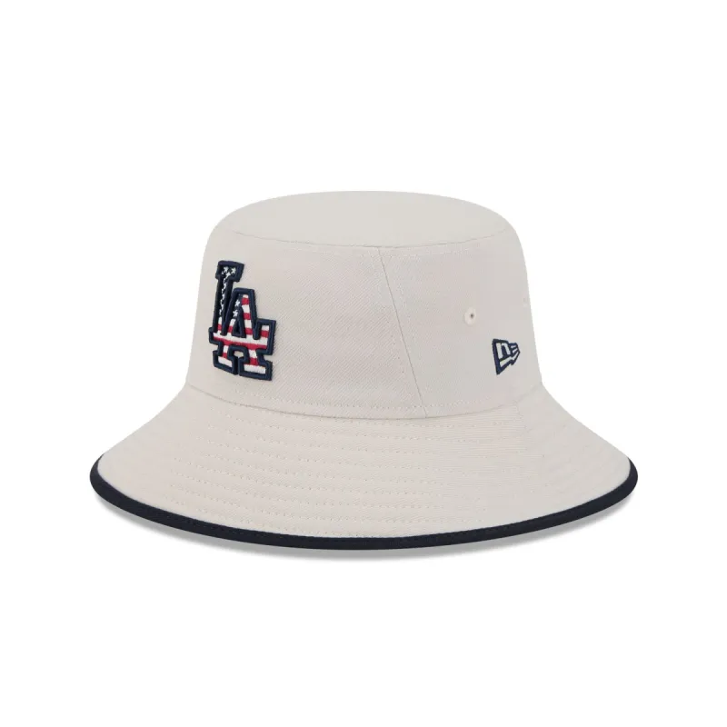 Los Angeles Dodgers Independence Day 2024 Stretch Bucket Hat sold by New Era