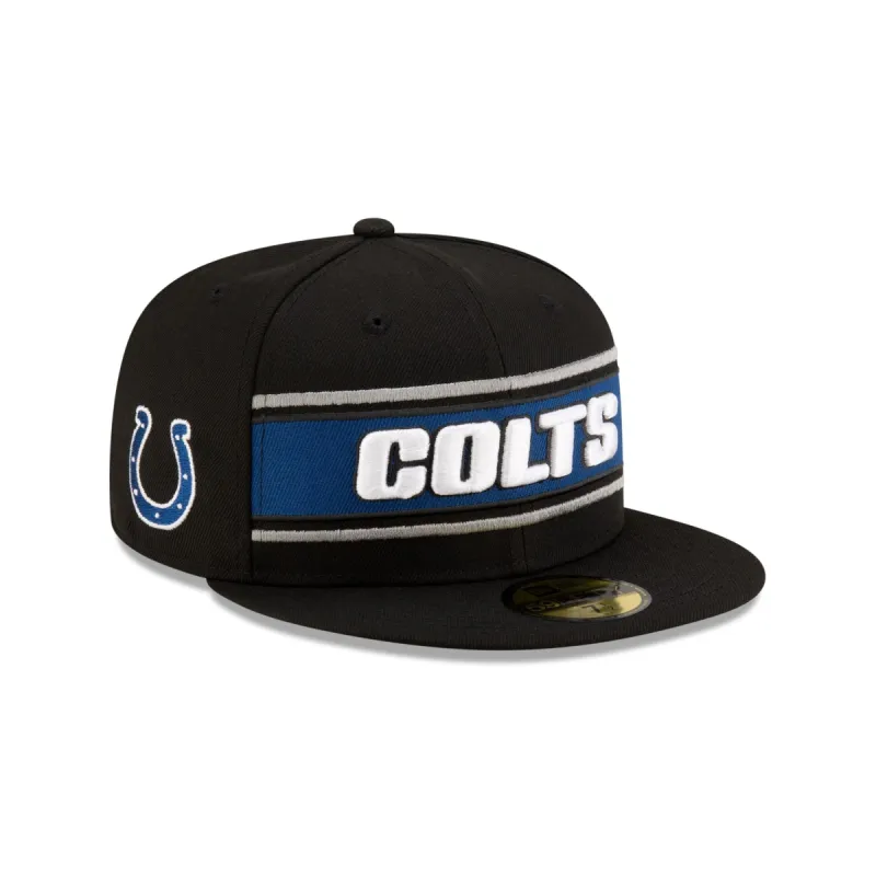 Indianapolis Colts 2024 Sideline Black 59FIFTY Fitted Hat sold by New Era