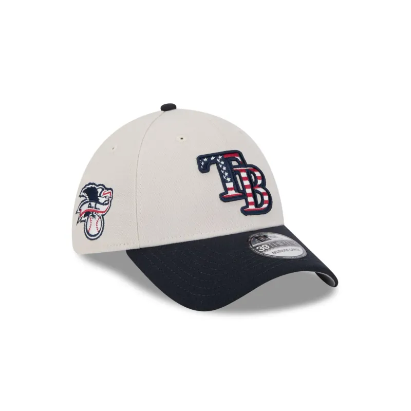 Tampa Bay Rays Independence Day 2024 39THIRTY Stretch Fit Hat sold by New Era