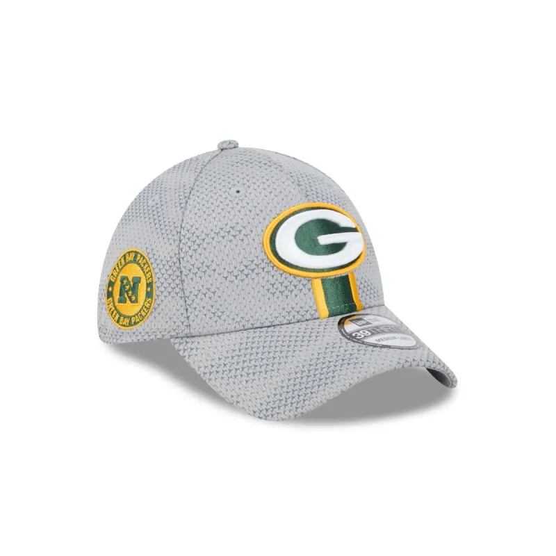 Green Bay Packers 2024 Sideline Gray 39THIRTY Stretch Fit Hat sold by New Era