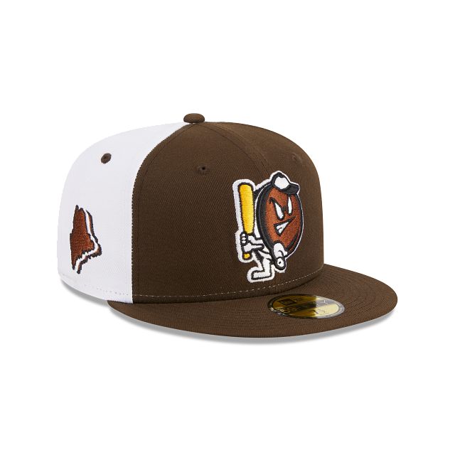 Portland Sea Dogs Theme Night Brown 59FIFTY Fitted Hat sold by New Era