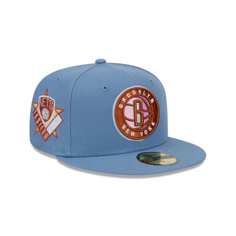 Brooklyn Nets Color Pack Faded Blue 59FIFTY Fitted Hat sold by New Era
