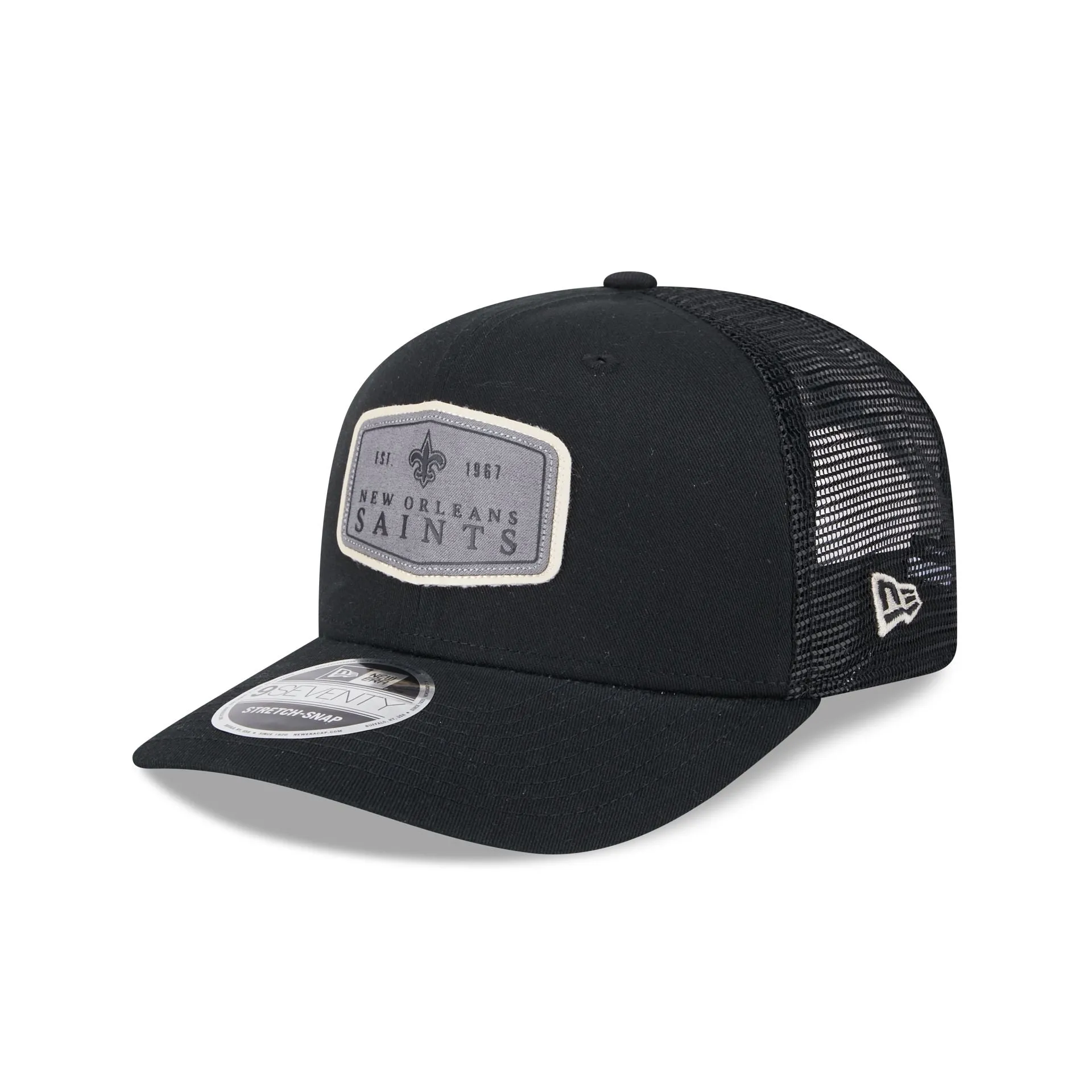 New Orleans Saints Labeled 9SEVENTY Stretch-Snap Hat sold by New Era