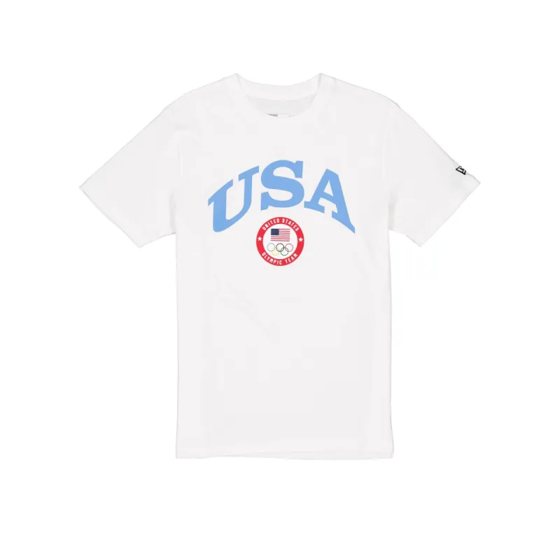 Team USA Olympics White T-Shirt sold by New Era