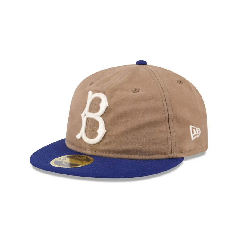 Brooklyn Dodgers Wax Canvas Retro Crown 59FIFTY Fitted Hat sold by New Era