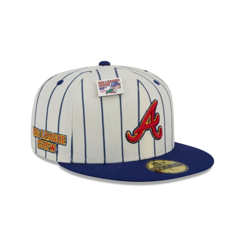 Big League Chew X Atlanta Braves Pinstripe 59FIFTY Fitted Hat sold by New Era
