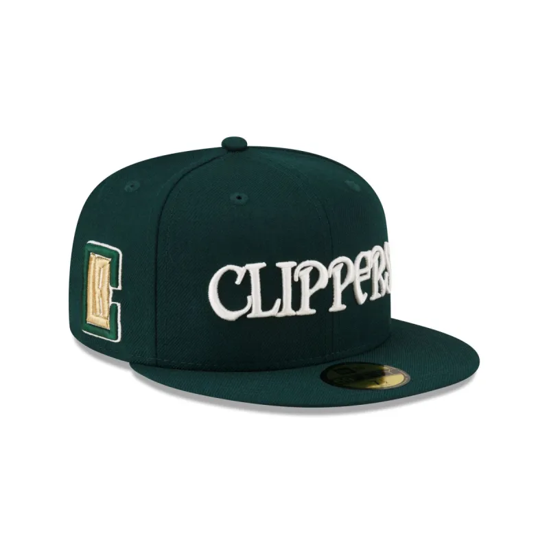 Just Caps Dark Green Wool Los Angeles Clippers 59FIFTY Fitted Hat sold by New Era
