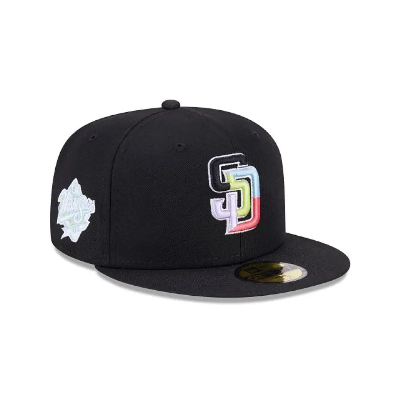 San Diego Padres Color Pack Black 59FIFTY Fitted Hat sold by New Era