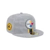 Pittsburgh Steelers 2024 Sideline Gray 59FIFTY Fitted Hat sold by New Era