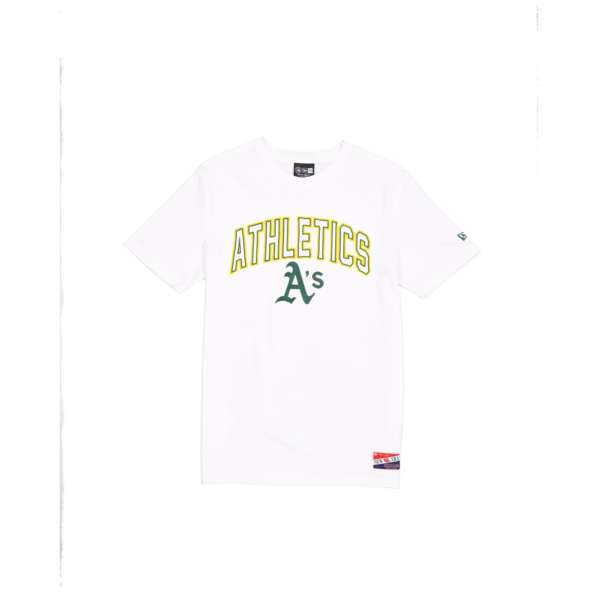 Oakland Athletics Throwback White T-Shirt sold by New Era