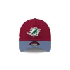 Miami Dolphins Cherry 9FORTY A-Frame Snapback Hat sold by New Era
