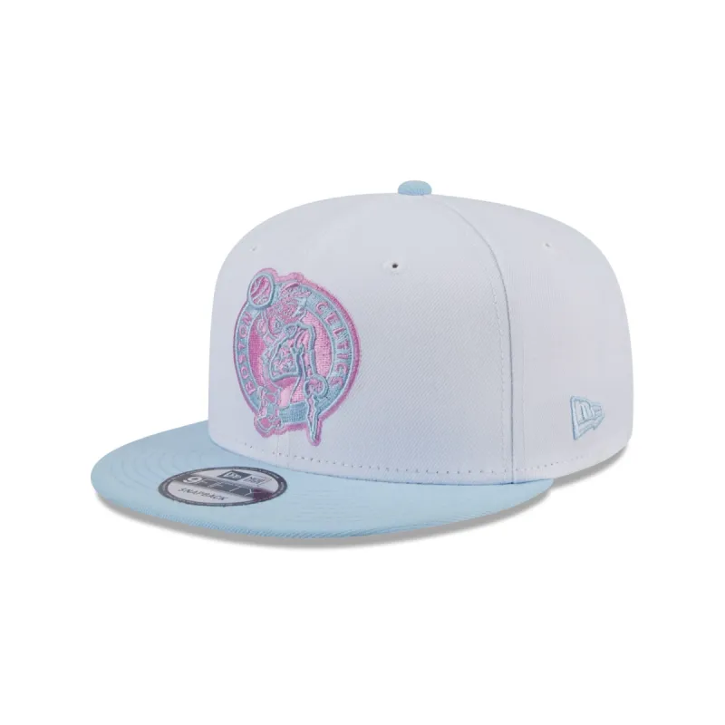 Boston Celtics Color Pack White 9FIFTY Snapback Hat sold by New Era