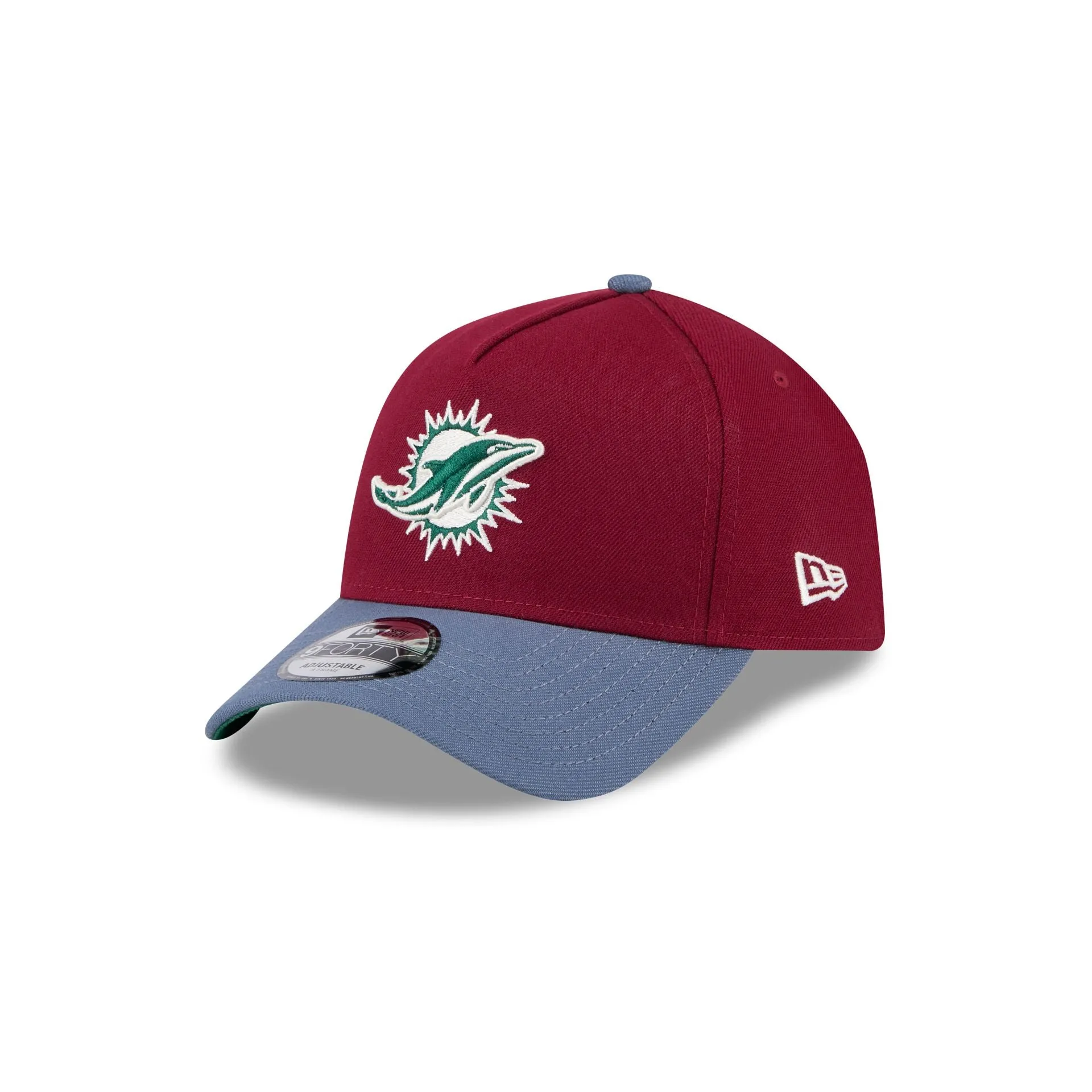 Miami Dolphins Cherry 9FORTY A-Frame Snapback Hat sold by New Era product image thumbnail 3