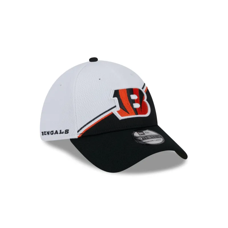 Cincinnati Bengals 2023 Sideline White 39THIRTY Stretch Fit Hat sold by New Era