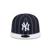 New York Yankees Throwback Pinstripe 59FIFTY Fitted Hat sold by New Era