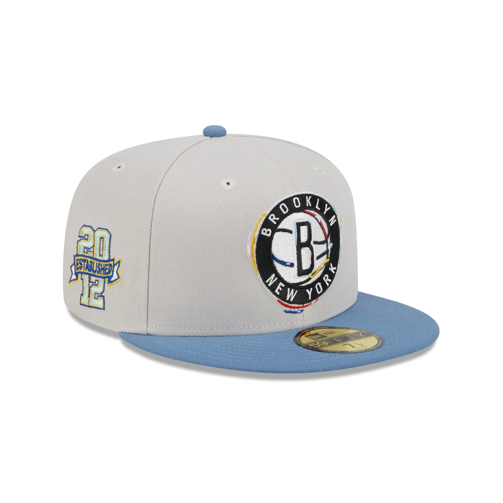 Brooklyn Nets Color Brush 59FIFTY Fitted Hat sold by New Era