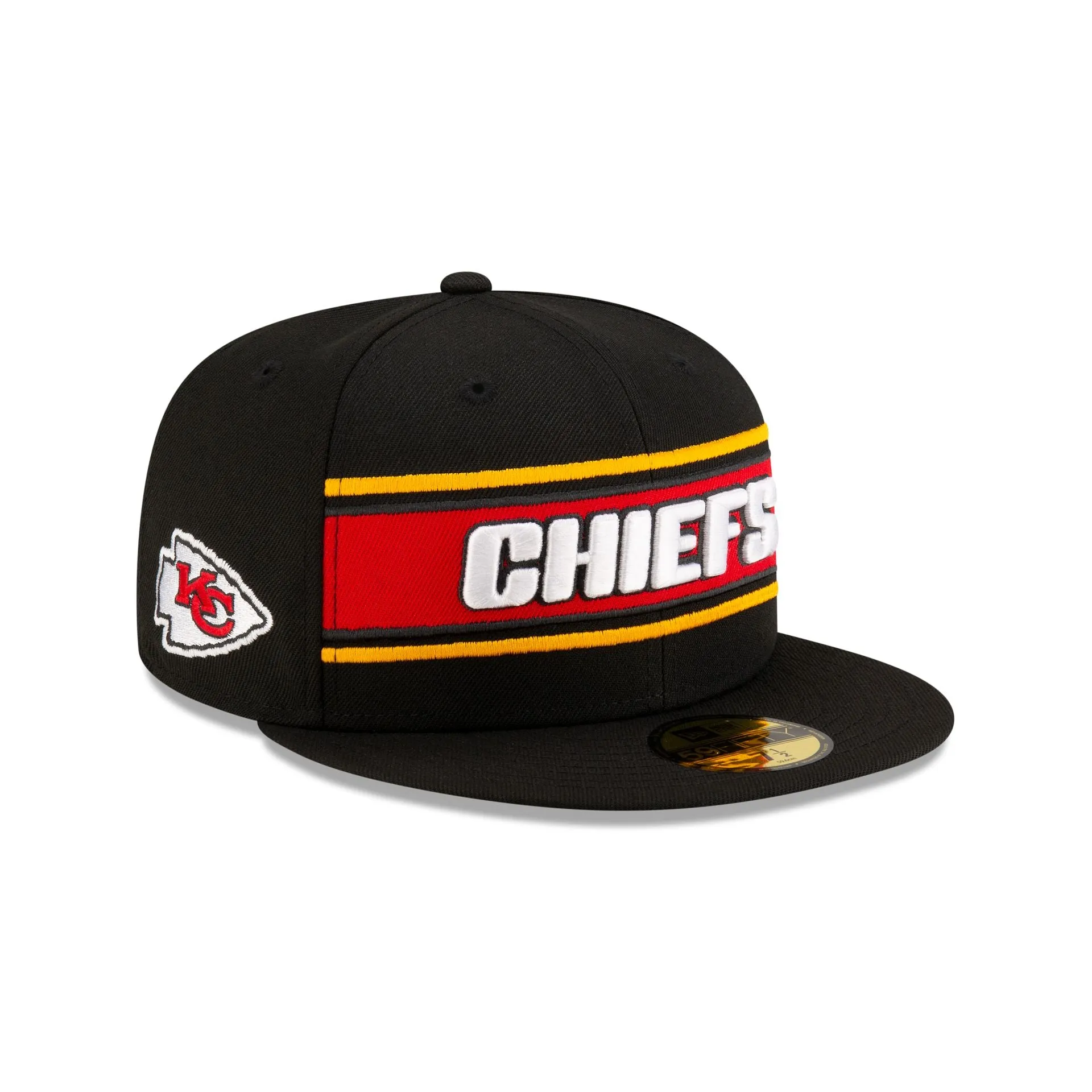 Kansas City Chiefs 2024 Sideline Black 59FIFTY Fitted Hat sold by New Era