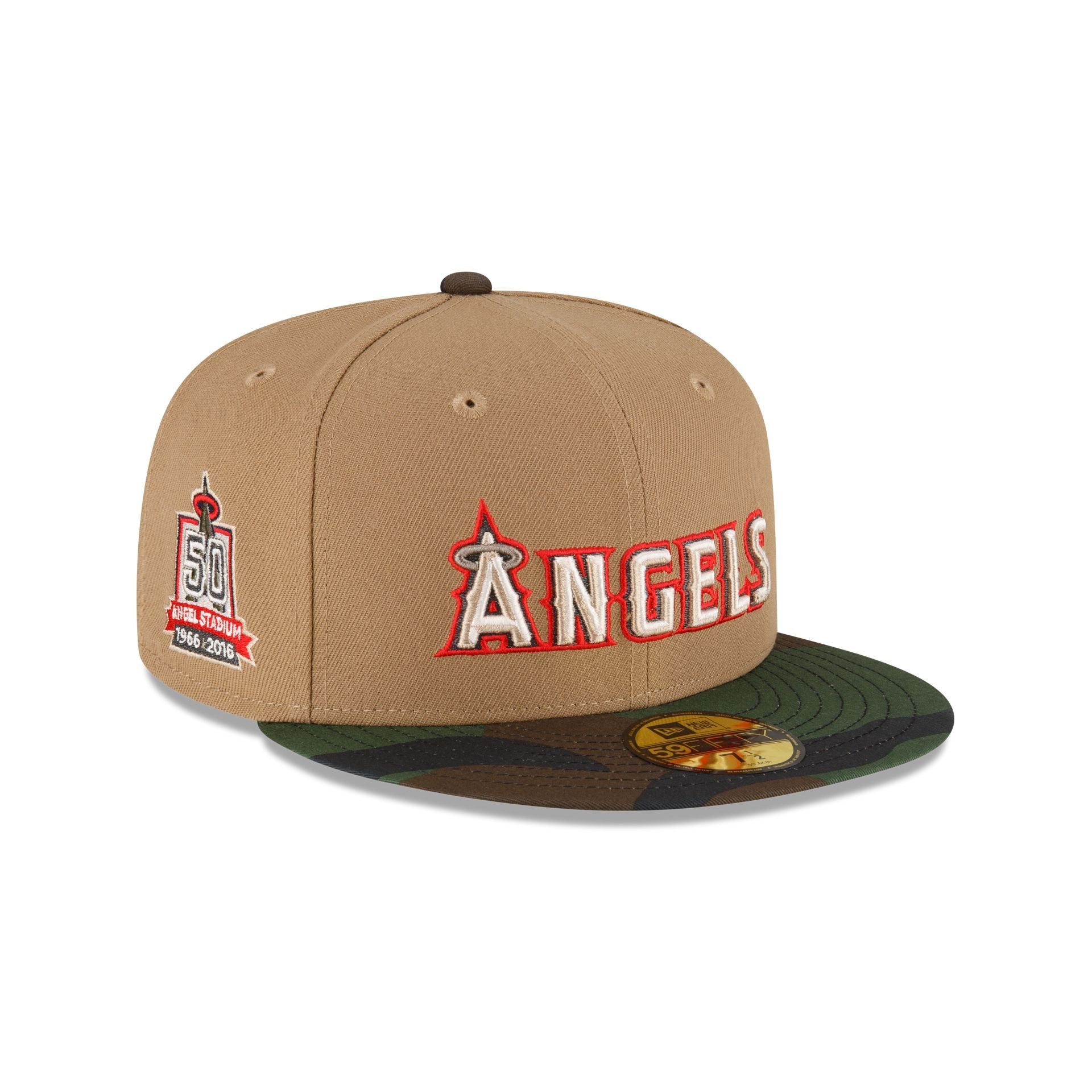 Just Caps Camo Khaki Los Angeles Angels 59FIFTY Fitted Hat sold by New Era