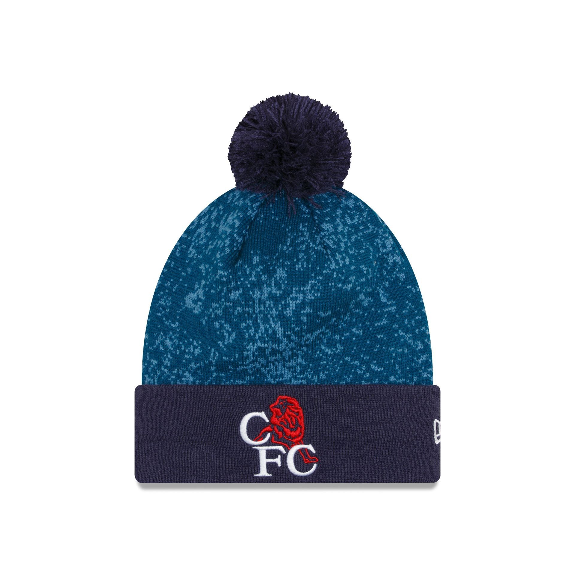 Chelsea FC Navy Pom Knit Hat sold by New Era