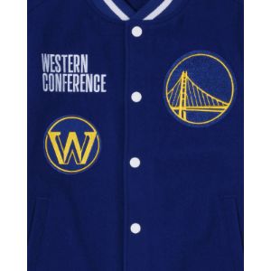 Golden State Warriors Blue Varsity Jacket sold by New Era