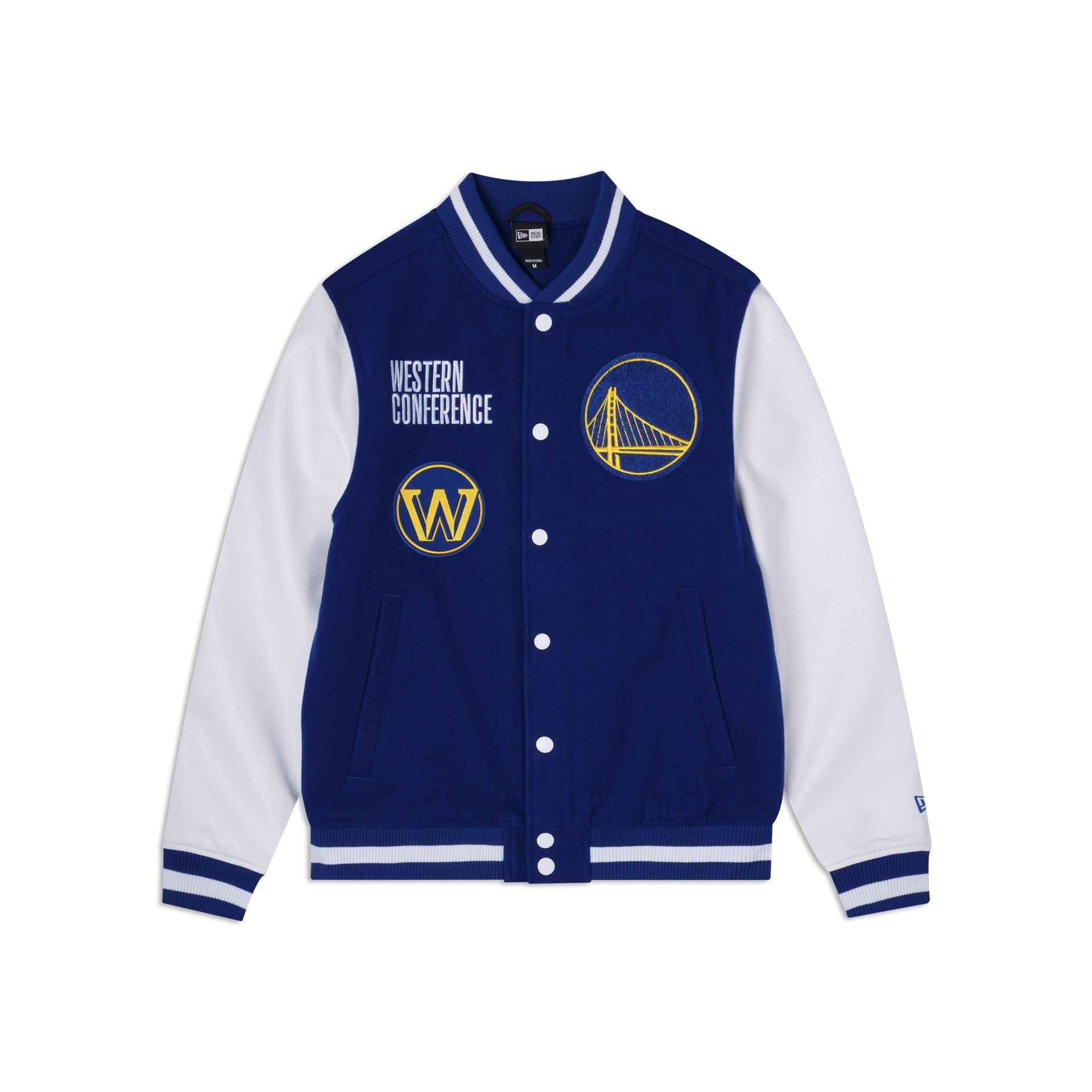 Golden State Warriors Blue Varsity Jacket sold by New Era