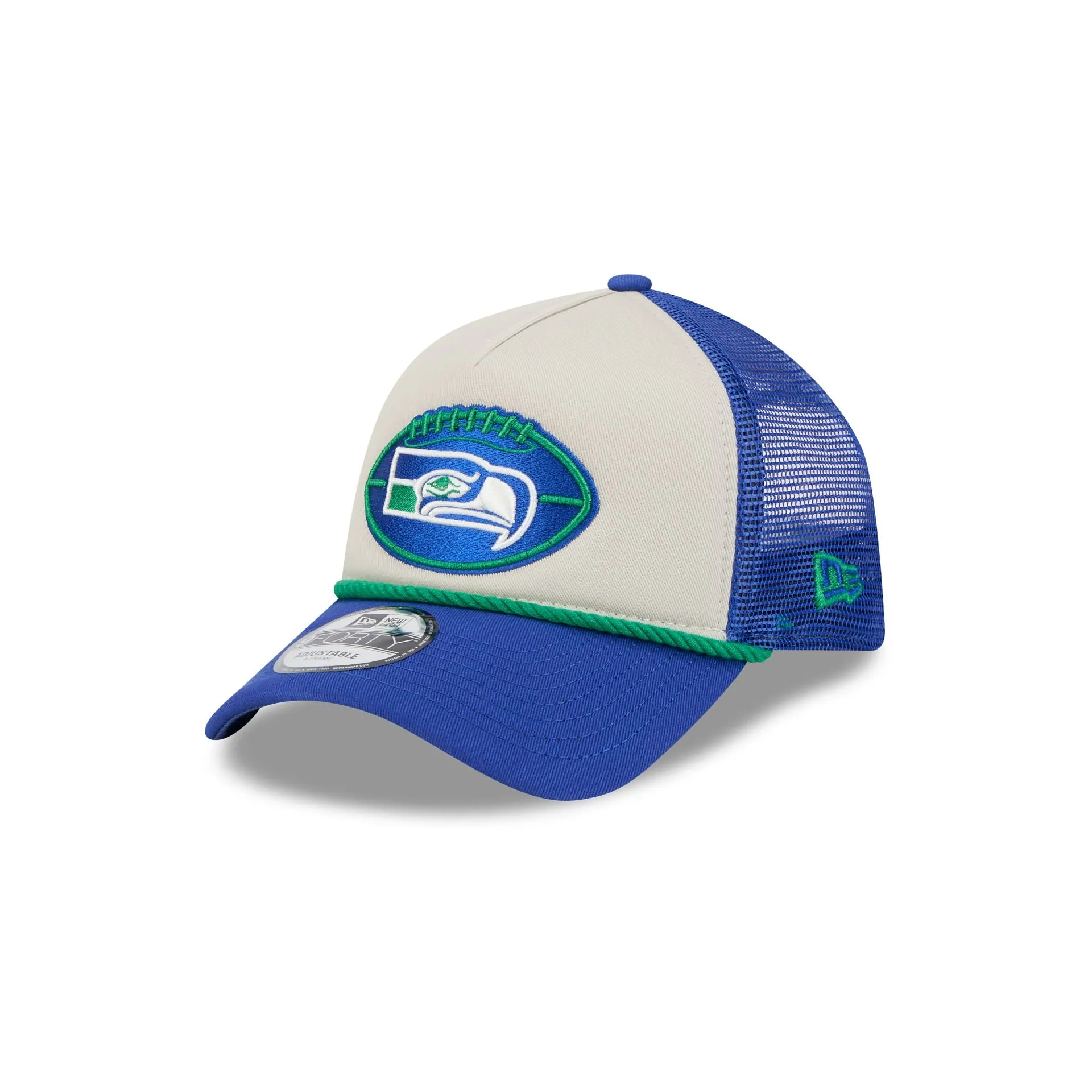 Seattle Seahawks 2024 Historic Sideline 9FORTY A-Frame Snapback Hat sold by New Era