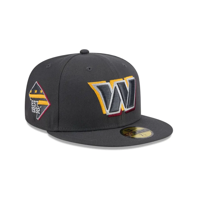 Washington Commanders 2024 Draft Gray 59FIFTY Fitted Hat sold by New Era