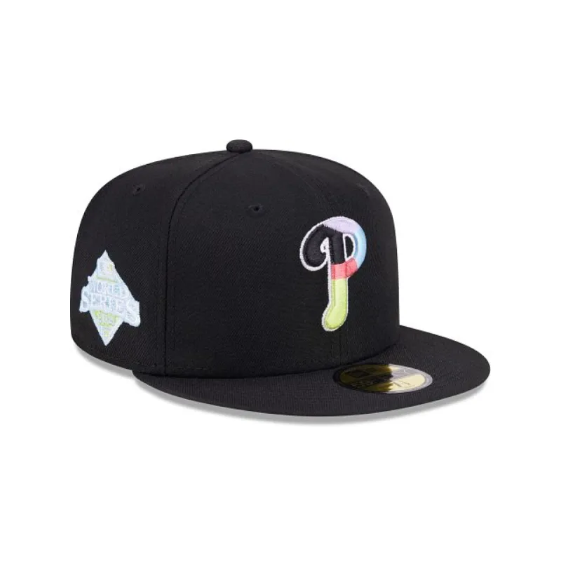 Philadelphia Phillies Color Pack Black 59FIFTY Fitted Hat sold by New Era
