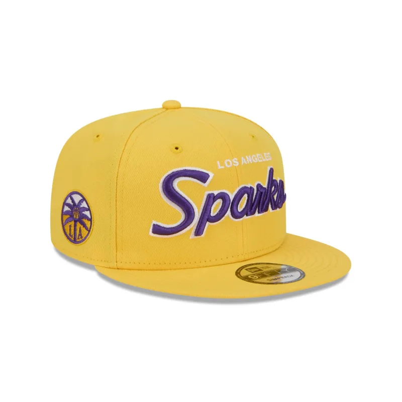 Los Angeles Sparks Script 9FIFTY Snapback Hat sold by New Era